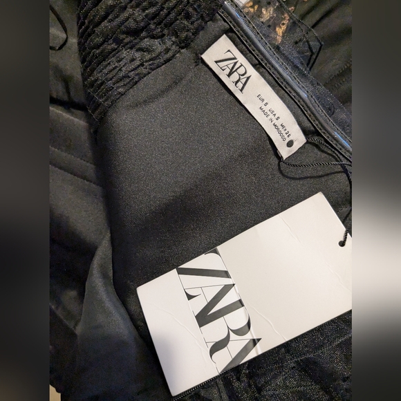 ZARA Mini Dress w/Tulle Swiss Dot Ruffles, Sz Sm, NWT!!! - Picture 3 of 4